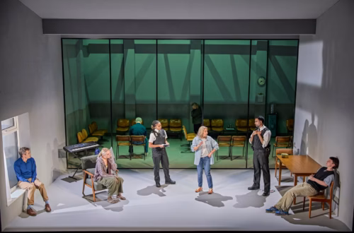 Production image of The Unbelievers at Royal Court Theatre